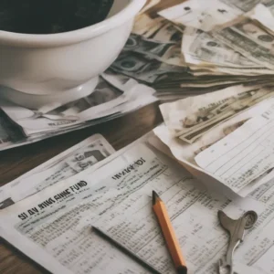 Creative sinking fund names on colorful labeled jars for vacation, car repairs, and holiday savings
