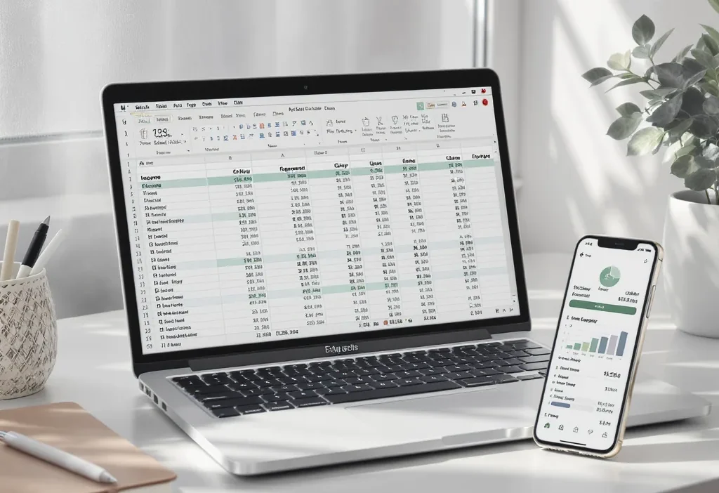 Comparison of popular budgeting apps and spreadsheet templates for personal finance management.