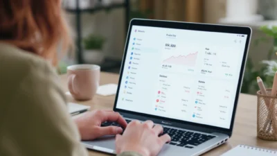 Dashboard showing automated budget tracking and alert setup for personal finance management