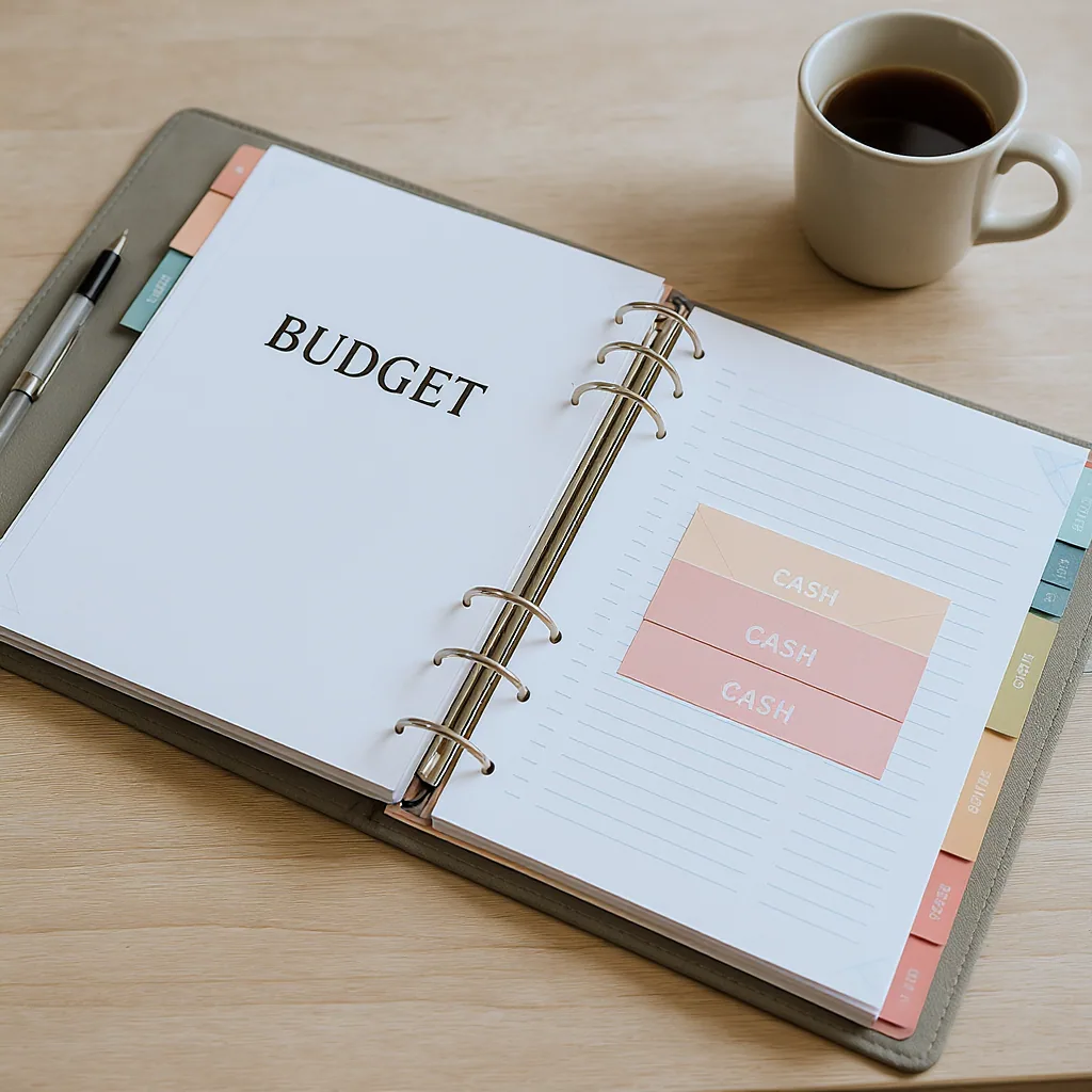 Open Budget Binder With Dividers Cash Envelopes Printable Sheets A