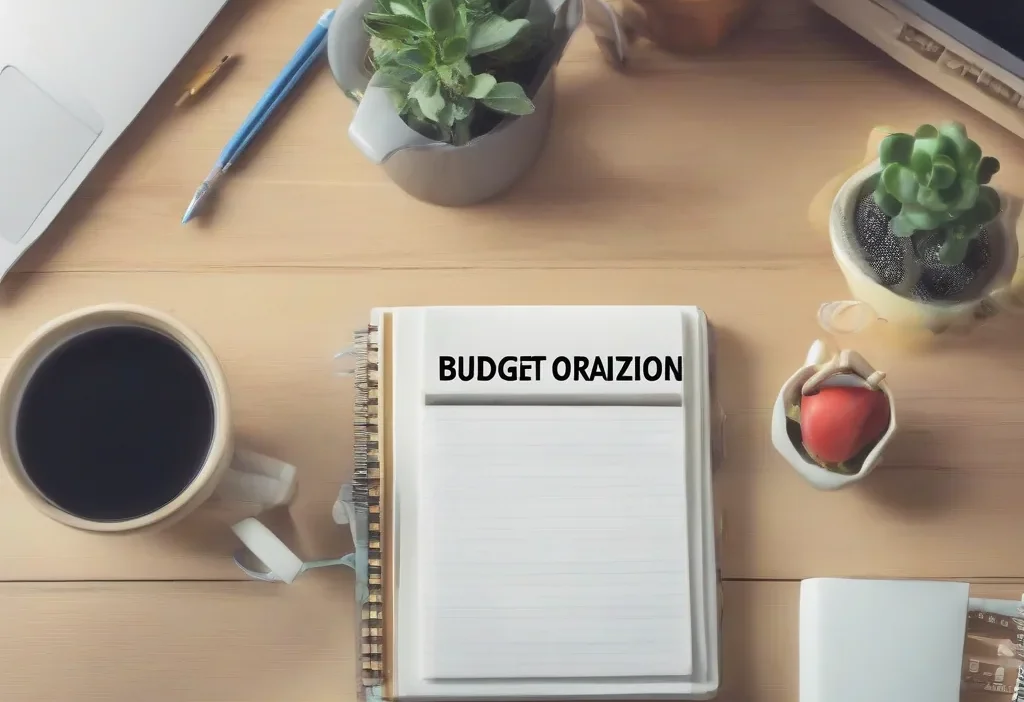 Beginner's budget binder with labeled sections for income, expenses, savings, and financial goals.