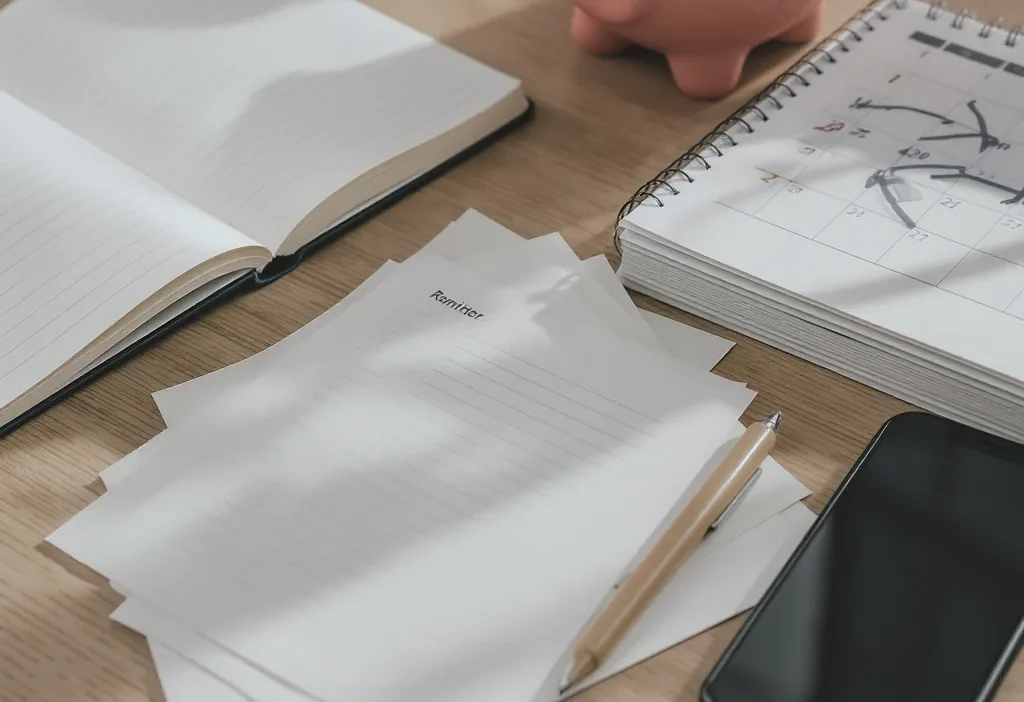 A person setting a calendar reminder for sinking fund savings on a smartphone with a piggy bank icon.